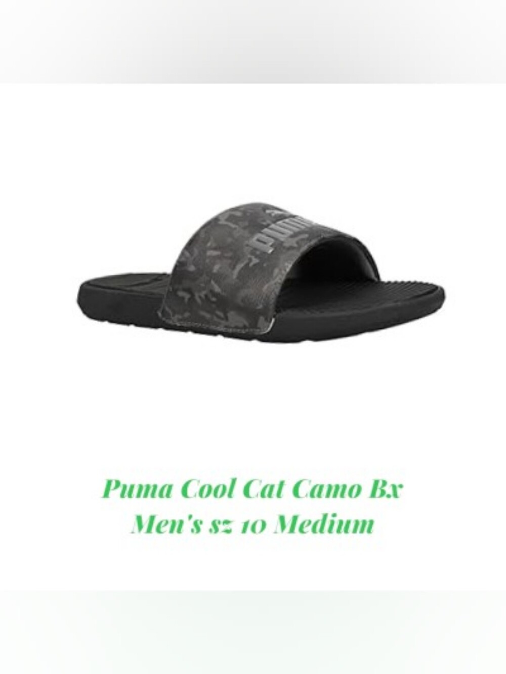 ❌Puma Black/Gray Camo Slide Sandals